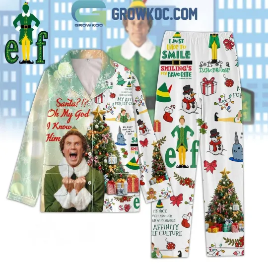 Discover Elf Christmas Santa Oh My God I Know Him Polyester Pajamas Set
