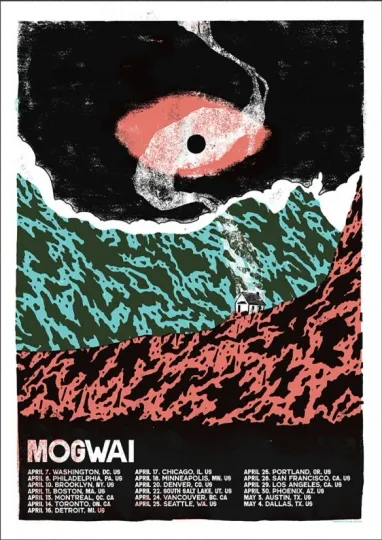 Discover Poster Mogwai Band US Tour 2025 Poster
