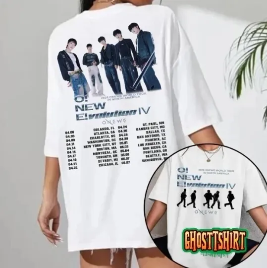 Discover Onewe World Tour 2025 T-Shirt, Onewe O NEW Evolution IV Tour T-Shirt