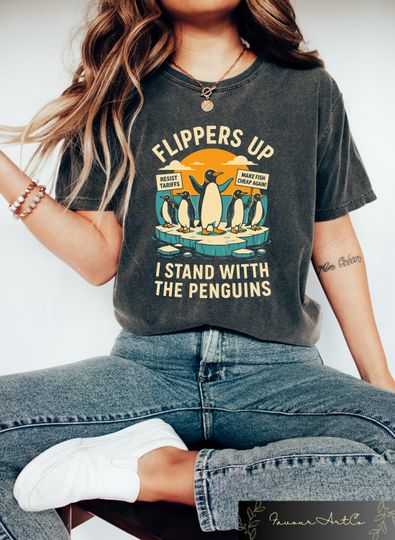 Discover Penguins Flippers Up Shirt, Stand With The Penguins T-Shirt