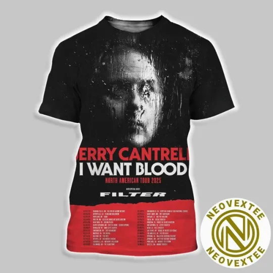 Discover Jerry Cantrell North American Tour 2025 With Filter Dates T-Shirt