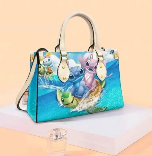 Discover Disneyyy Stitchh Leather Bag Handbag, Stitchh Cartoon Women Shoulder Bag