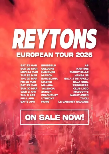 Discover The Reytons European Tour 2025 Print Poster Wall Decor Album Unframed