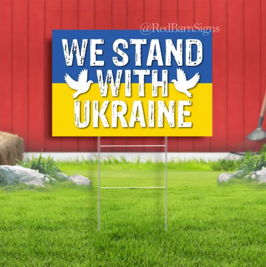 Discover Stand With Ukraine Sign Indoor Outdoor Yard Sign