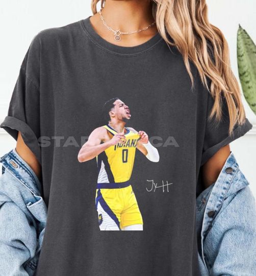 Discover Vintage Tyrese Haliburton Comfort Colors Shirt, Basketball Graphic Tee