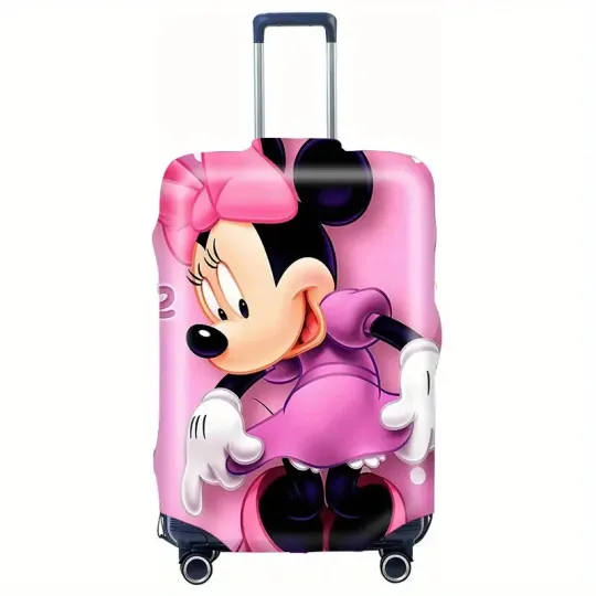Discover Mickeyy and Minniee Suitcase Cover, Elastic Cartoon Luggage Protector