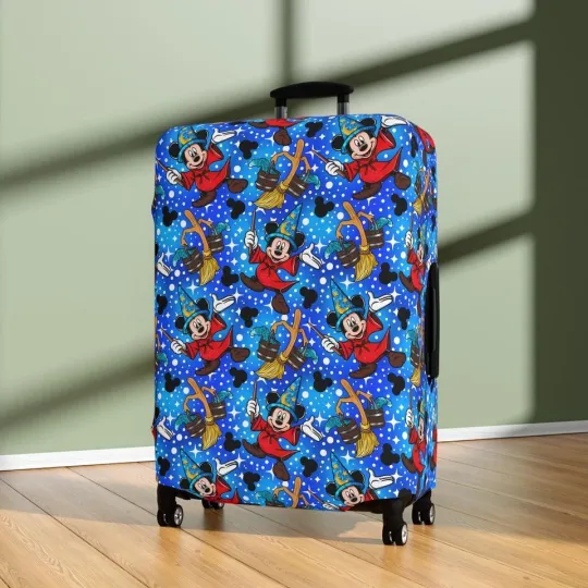 Discover Mickeyy and Minniee Suitcase Cover, Elastic Cartoon Luggage Protector