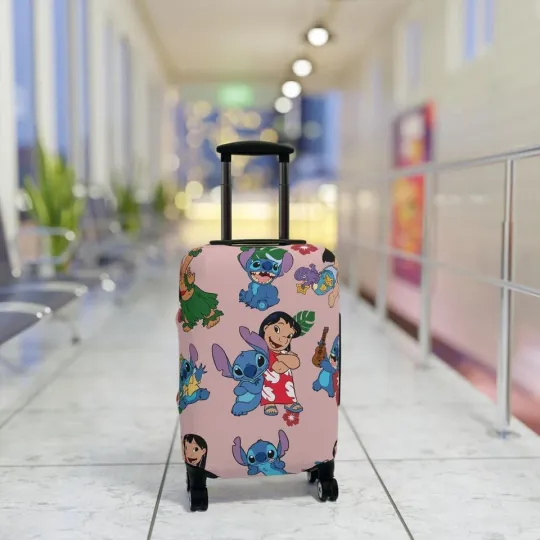 Discover Mickeyy and Minniee Suitcase Cover, Elastic Cartoon Luggage Protector