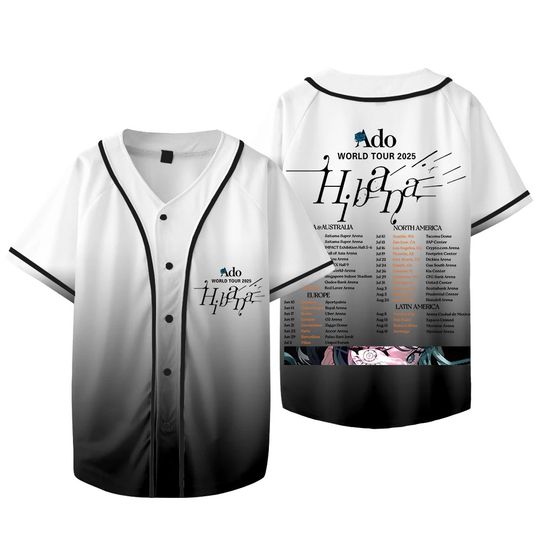 Discover Ado Hibana World Tour 2025 Merch Baseball Jersey