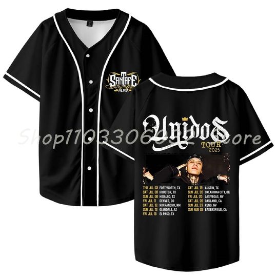Discover Santa Fe Klan Unidos Tour 2025 Merch Baseball Jersey V