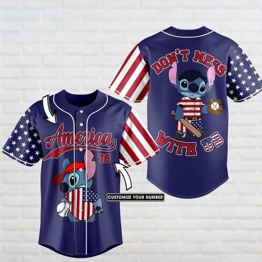 Discover Custom Stitchh 4th Of July Baseball Jersey