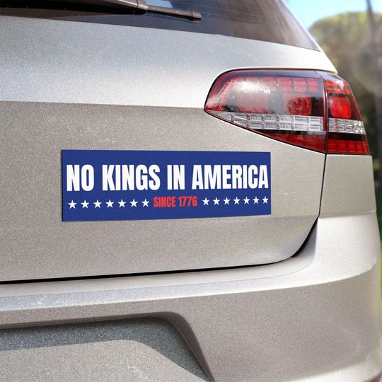Discover No Kings In America  Car Magnet