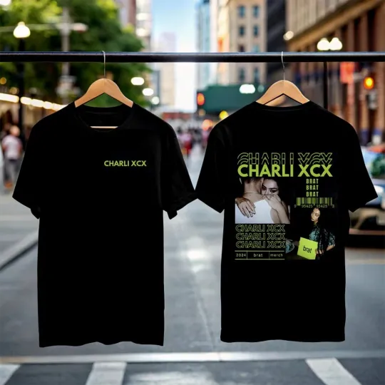 Discover Charli XCX Brat Tour 2025 Two Sided T-Shirt For Men and Women