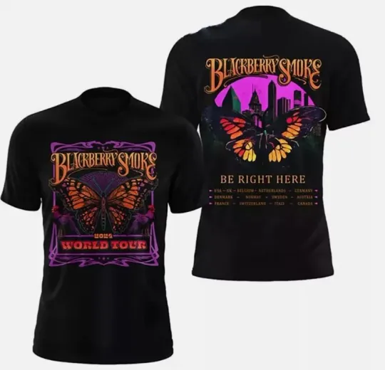 Discover Blackberry Smoke Be Right Here Black AOP 3D T-shirt