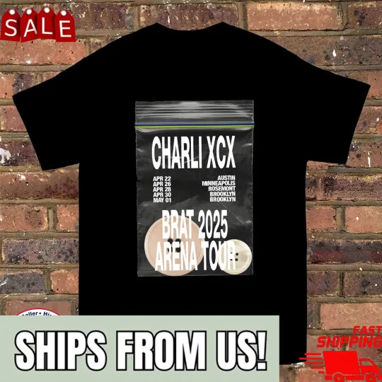 Discover CHARLI XCX BRAT 2025 ARENA TOUR T Shirt