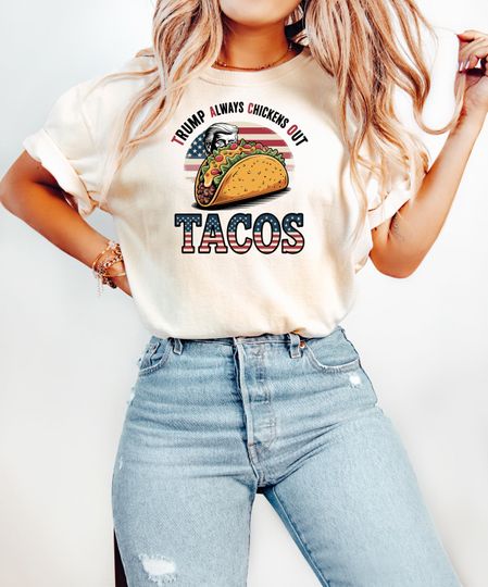 Discover Trump Always Chickens Out T-Shirt, TACO Chicken Shirt