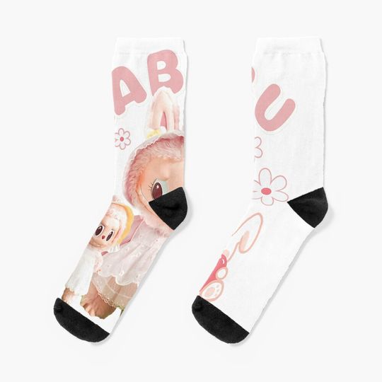 Discover Meme The Pink M-o-n-s-t-e-r-s Funny Labubu Cute Socks