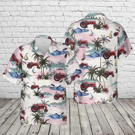Discover International Harvester 856 Tractor Hawaiian Shirt
