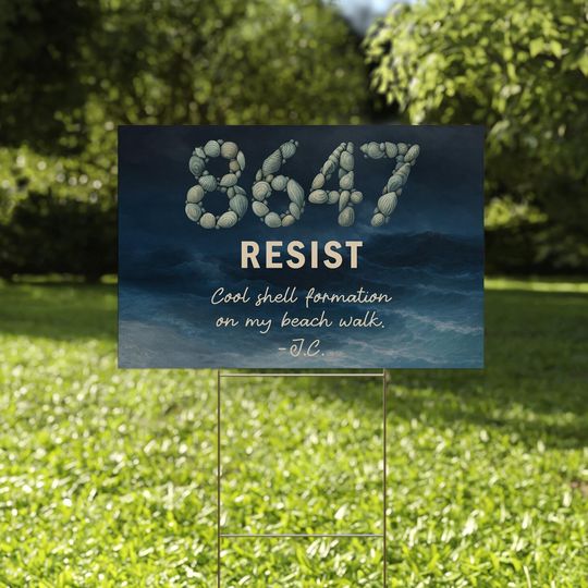 Discover 8647 Shell Formation Yard Sign, Political Protest, Anti dt, Subtle F*ck DT, Feminist Banner, Pro Democracy, Resist Sign JCNF03