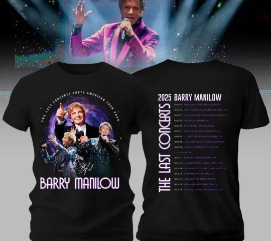 Discover Manilows The Last Concerts 2025 Tour Shirt