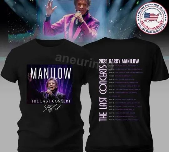 Discover Manilows The Last Concerts 2025 Tour Shirt