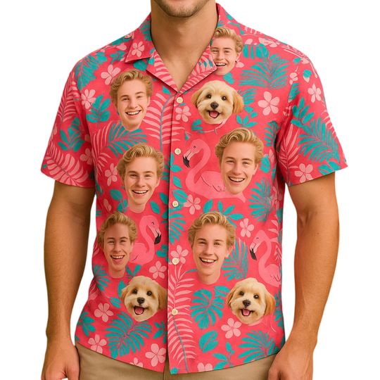 Discover Custom Face Hawaiian Shirt, Personalized Photo Shirt