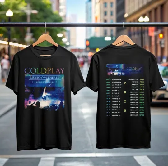 Discover Coldplay Music of the Spheres Shirt, 2025 Concert Gift