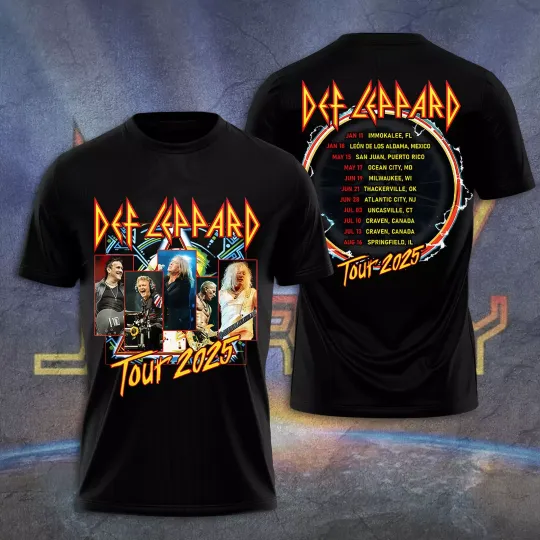 Discover !!! Def Leppard Tour 2025 3D Shirt S-5XL Gift For Men Women Mom Dad