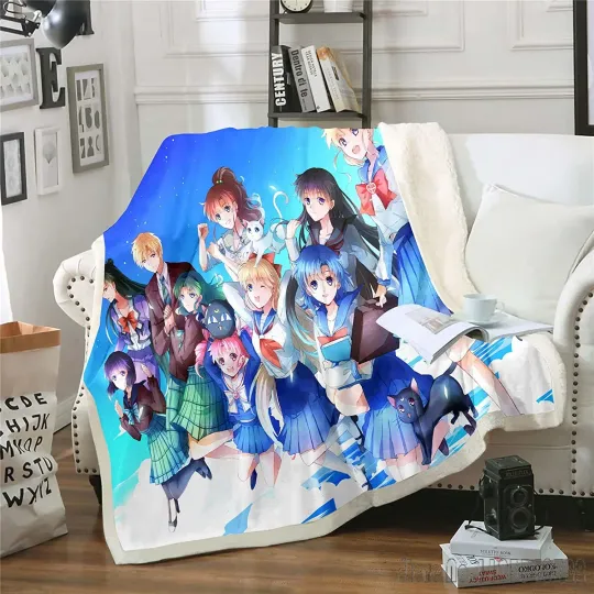 Discover Sailor Moon Cute Blanket Children Weighted Fluffy Throws Dream Cartoon Blankets