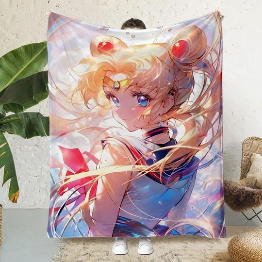 Discover Anime Cartoon S-Sailor Moon Printed Blanket Picnic Blankets Warm Blanket