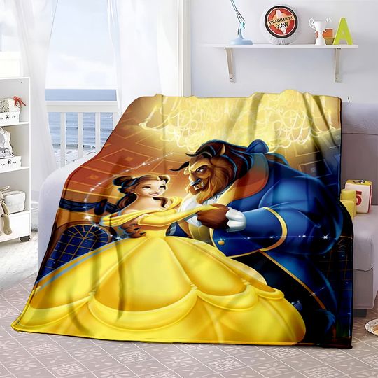 Discover Disneyyy Beautyy and The Beastt Blanket for Sofa Bed Throw Cover