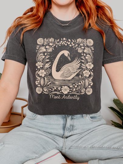 Discover Jane Austen Most Ardently Pride And Prejudice Shirt, Swan Shirt