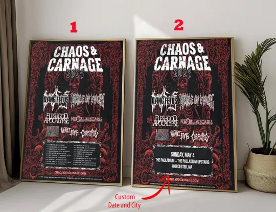 Discover Chaos & Carnage Tour 2025 Tour Poster