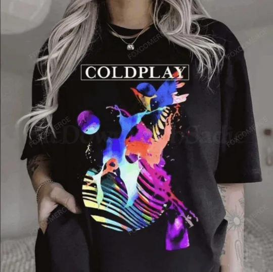 Discover Coldplay Fan Tour Shirt 2025 Classic Graphic Music Band Tee