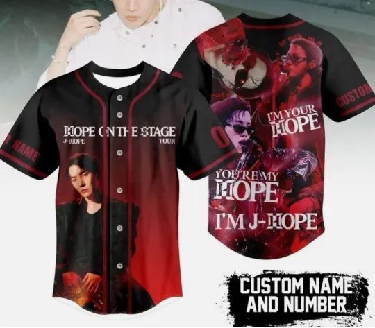 Discover J Hope On The Stage Tour 2025 Personalized Baseball Jersey S-5XL New new