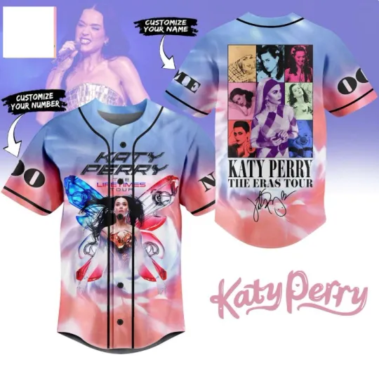 Discover Katty Perry The Lifetimes Tour 2025 Personalized Baseball Jersey