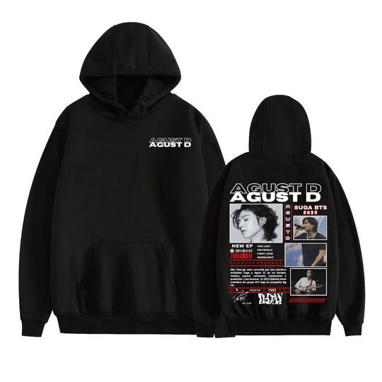 Discover Singer Agust D Music Album Tour 2025 Graphic Hoodies