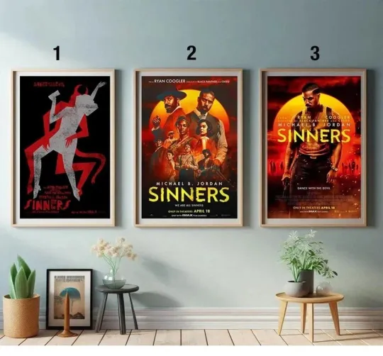 Discover Sinners 2025 Horror Movie Poster, Film Fans Collectibles, Popular Movie Poste
