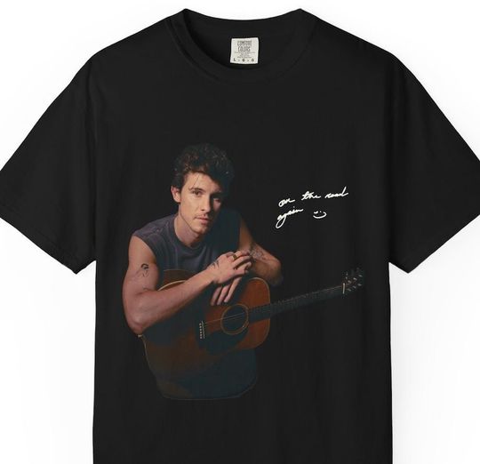 Discover Shawn M "On The Road Again" Tour Guitar T-Shirt | Concert Merch Tee | 2025 Tour Dates Shirt