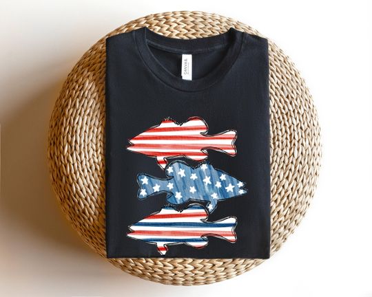 Discover Boys fishing American Flag Shirt, 4th Of July Shirt, 4th of July Bass Shirt
