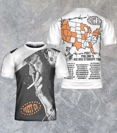 Discover Big Ass Stadium Tour 2025 Tee – Posty Meme 3D Rap Music 3D Shirt