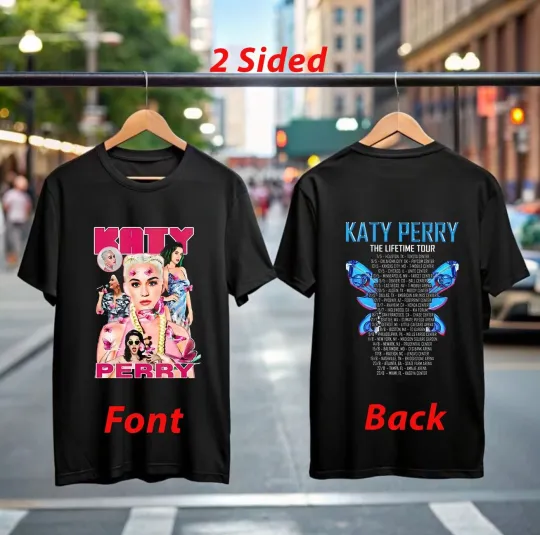 Discover Katy Perry The Lifetime Tour 2025 T-Shirt  Concert Merch Pop Music Gift