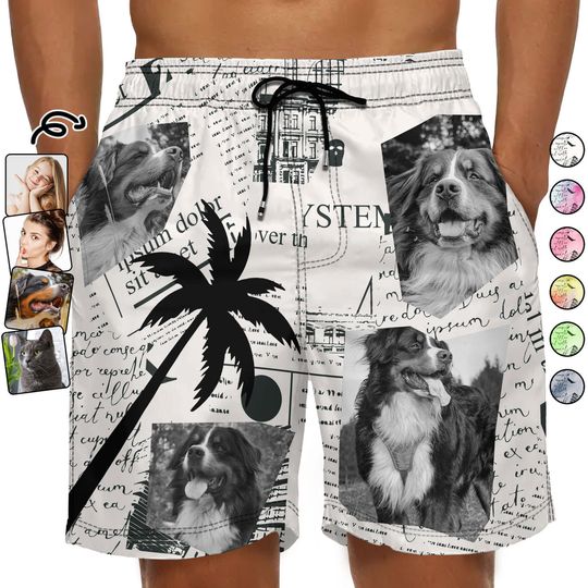 Discover Custom Photo Newspaper Funny Family Pet Face Short