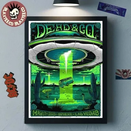 Discover Dead And Company Sphere Vegas May 17 2025 UFO Desert Poster