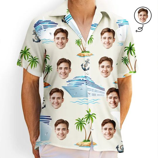 Discover Custom Photo Cruising Pattern - Personalized Hawaiian Shirt