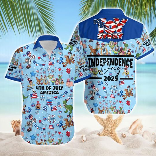 Discover Disneyyland toy stories 4Th Of July Hawaiian Shirt, Independence Day 2025
