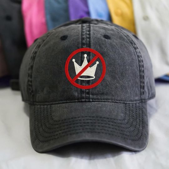 Discover No Kings in America Embroidered Hat, Anti Authoritarianism Hat, Pro Democracy Cap