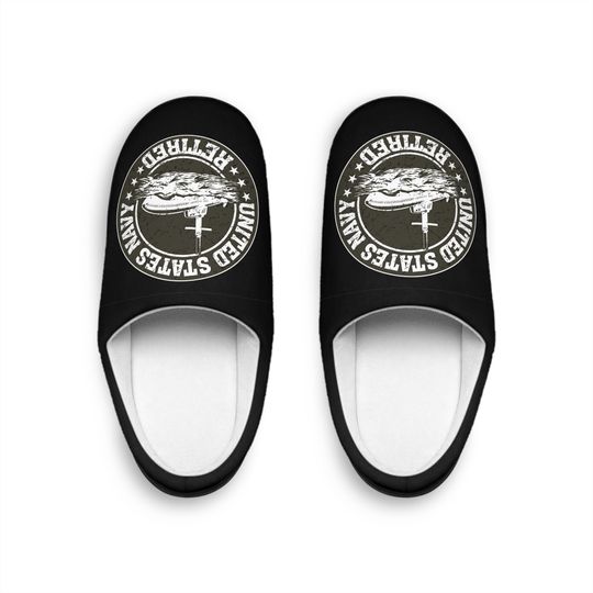 Discover Gift for Navy Veteran, Men's Slippers, Veteran, Military, Gift for Him