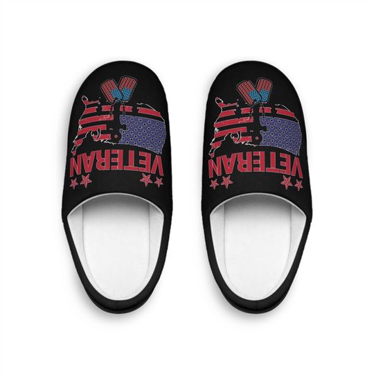 Discover US Navy Veteran Men's Slippers, Gift for Him, Husband, Dad, Grandpa Slippers