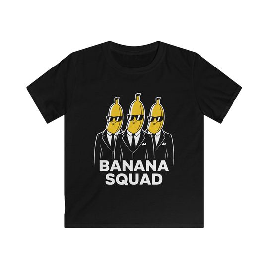 Discover Kids Funny Banana Squad Cool Suit Design with Sunglasses  Fruit Humor Artwork  Lovers T-Shirt